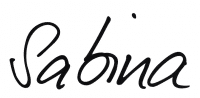 Unterschrift Sabina Unterschrift Sabina